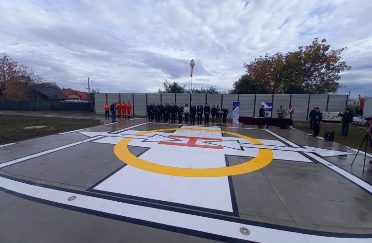 A fost inaugurat primul heliport din Botoșani; investiția, realizată printr-un proiect transfrontalier cu fonduri UE